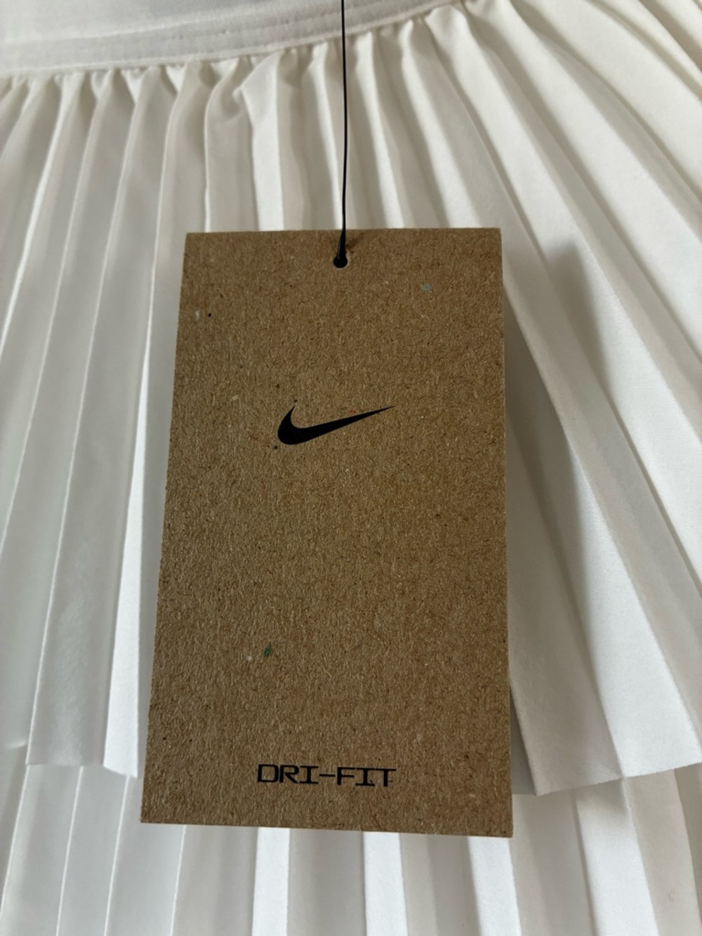 NWT🎾Nike Pleated Tennis Skirt white two tiers wide elastic wait size medium - Picture 4 of 5